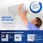BNX TruFilter 10x24x1 Air Filter MERV 13 (4-Pack) - MADE IN USA - Electrostatic Pleated Air Conditioner HVAC AC Furnace Filters for Allergies, Pollen, Mold, Bacteria, Smoke, Allergen, MPR 1900 FPR 10