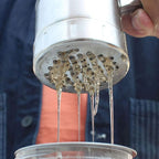 Yosoo Handheld Honey Presser, Stainless Steel Manual Honey Extractor for Beekeeping, Portable Tool with Stainless Steel Filter, Small Size and Easy Operation, Perfect for Beekeepers