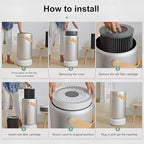 Air Pro PECO-HEPA Filters Replacement, Compatible with Molekule Tri-Power Air Pro Air Purifier, 3-in-1 High-Efficiency True HEPA Replacement Filter (2 Pack)