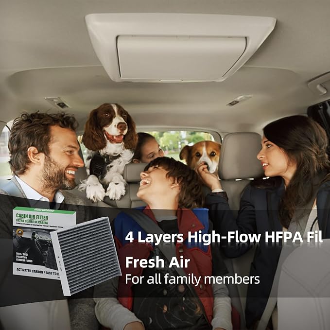 CF11182 Cabin Air Filter With Activated Carbon Compatible with Honda Civic 2016-2022,CR-V 2017-2022,CR-Z 2011-2016,FIT 2009-2020,HR-V 2016-2022,Insight 2010-2022,Odyssey2018-2022(3 Pack)