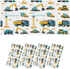 4 Pcs Fluorescent Light Covers for Ceiling Lights Seamless Construction Vehicles Cranes Excavators Trucks Bulldozers Decorative Magnets Light Filters for Office Home Classroom Must Haves 4’ x 2’
