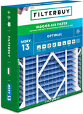 Filterbuy 24x25x5 Air Filter MERV 13 Optimal Smoke & Allergy Defense (1-Pack), Electrostatic Pleated HVAC AC Furnace Filters for Carrier FILXXCAR0024, Maytag & More (Actual Size: 23.63 x 24.69 x 4.25)