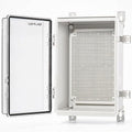 QILIPSU Waterproof Junction Box IP67 Outdoor Plastic Electrical Project Enclosure Weatherproof with Mounting Plate, Wall Brackets, Hinged Clear Cover 11.2"x7.7"x5.1" CC