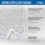 Glasfloss 14x20x2 MERV 10 (FPR 5-6) 2" Inch Pleated Air Filters Box of 6. Actual Size: 13-1/2 x 19-1/2 x 1-3/4