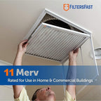 Filters Fast 16x16x2 Pleated Air Filter Merv 11, 2 inch AC Furnace Air Filters, Made in the USA, Actual Size 15.75x15.75x1.75, 6 Pack