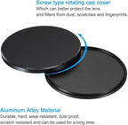 PATIKIL 67mm Lens Cap, 2 Pack Camera Lens Cap Cover Universal Front Metal Lens Filter Stacks Cap Protective Case for 67mm Camera Circular Polarizing Fader ND Filter, Black