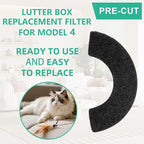 Lubise 8Pcs 0.5in Carbon Filters Compatible with LR 4,Replacement Activated Charcoal Filters for Litter Box Premium Filter,Thickened and Durable,Eliminate Odor and Controls Moisture on Pet's Body
