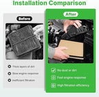 Engine+Cabin Air Filters Fit for 2014-2021 Toyota Tundra 5.7L 4.6L, 2014-2021 Toyota Sequoia 5.7L Engine Air Filter Replacement Air Filter for My Car Automotive Accessories CA11895 CF10285