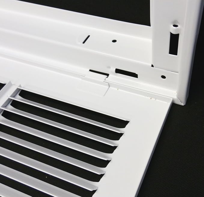 HVAC Premium 34 x 20 Duct Opening Steel Return Air Filter Grille, for 1-inch Filter, Removable Door, Flat Stamped HVAC Vent Cover Grille, Outer Dimensions 36.5 x 22.5