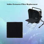8 Pack Activated Carbon Filters Compatible with Hakko Xytronic Aoyue Smoke Absorber, 5 1/8 Inch x 5 1/8 Inch Solder Extractor Filter