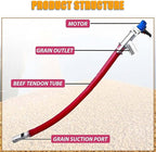 Granule Conveyor, 2000W Industrial Screw Machine For Powder And Cement. Efficiently Handles Sand, Grain, And Various Pellets, For Construction Sites And Feed Production.
