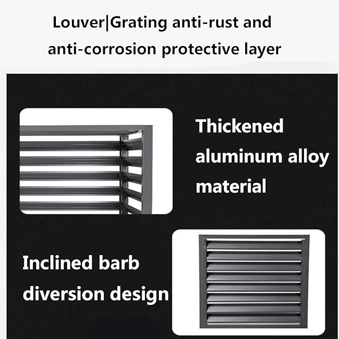 Aluminum Outdoor Condenser Protective Cover, freestanding Enclosure to Cover Garbage Or Ac Units, beautiful and durable appearance, suitable for gardens, balconies, walls, courtyards ( Color : FOUR-BR