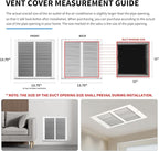 12x12 Return Air Grille(Duct Opening Size),Air Return Vent Cover,Flat Vent Cover,Rejillas De Aire Acondicionado para Casa,Return Air Grilles,Outer Dimensions:13.75"Wx13.75"H(12"Wx12"H, Duct Opening)