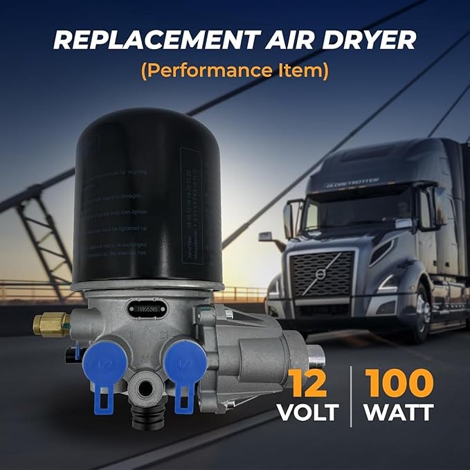 Torque R955205 Air Dryer for Wabco System Saver 1200 Series, 12V Air Filter for Peterbilt (Replaces Wabco 4006110500, Midland 955205, Haldex 955205) (TR955205)