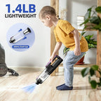 Cordless Handheld Vacuum Cleaner, 18000Pa 2 in 1 Car Vacuum Cleaner&Air Duster, 130W Brushless Motor with 7800mAh Battery, LED Light and Multi-Nozzles, Portable for Car, Home, Office, Pet