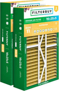Filterbuy 16x25x5 Air Filter MERV 11 Superior Pet & Allergy Defense (2-Pack), Pleated HVAC AC Furnace Filters for Amana, Coleman, Goodman, Maytag, York, and More (Actual Size: 15.38 x 25.50 x 5.25)