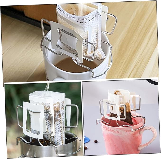 Coffee Cup Filter Rack Portable Stainless Steel Dripper Stand for Manual Brewing Convenient Coffee Extraction Holder Freestanding Design for Easy Filter Access