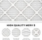 12x12x1 Air Filter MERV 8 (4-Pack), HVAC/Furnace AC Filter Replacement, Dust Defense–Comparable with MPR 600 & FPR 5 (Actual 11.75x11.75x0.75)