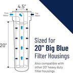 Pentair Pentek GAC-20BB Big Blue Carbon Water Filter, 20-Inch, Heavy Duty Granular Activated Carbon (GAC) Replacement Cartridge, 20" x 4.5"