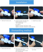 Water purifier globe valve, 1/4 "FPT x 1/4" pipe quick connector, 1/4 inch outer diameter quick push plastic pipe connector, suitable for reverse osmosis filtration RODI system 5PCS