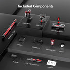 Cordless Vacuum Cleaner for Home, 80,000PRM Powerful 4 in 1 Lightweight Stick Vacuum with 2 Adjustable Suctions, Max 40 Mins Runtime, 2600mAh Rechargeable Vacuum Cleaners (Afterglow Red)