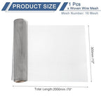 uxcell 16 Mesh 79" x 12" Woven Wire Mesh, 304 Stainless Steel Air Vent Filter Screen, Window Screen Mesh for DIY Projects Vents Cover Filtration Animals Fence