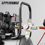 1/4" NPT Air Drying System, 5 Micron Air Line Filter with 150 PSI Gauge and Valve Shut Off Switch for Plasma Cutter and Paint Spray, Manual Drain
