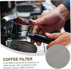 Lurrose Coffee Filter Screen Stainless Steel Espresso Coffee Filter for Brewing Easy to Clean and Install Reusable Accessory