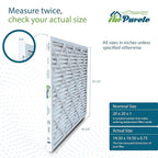 20x20x1 Air Filters | AirPurete AP-3M20201 HVAC AC Furnace Air Filters | Actual Size: 19.50" x 19.50" x 0.75" | MERV 8, MPR 600 (Pack of 4)
