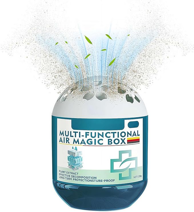 Indoor Air Purification Dust Removal Magic Box,Multifunctional Air Magic Box Dust Cleaner,No Electricity Needed & Silent Operation,120g Long-Lasting Freshener for Room,Office & Car