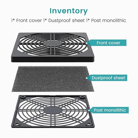 Wathai 80MM PC Fan Dust Filter Cover Computer Mess 4 Pack