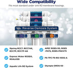 Membrane Solutions 100 GPD RO Membrane, Reverse Osmosis Membrane, RO Membrane Replacement, Reverse Osmosis Filter Replacement for Under Sink Home Drinking RO Water Purifier System (2 PACK)