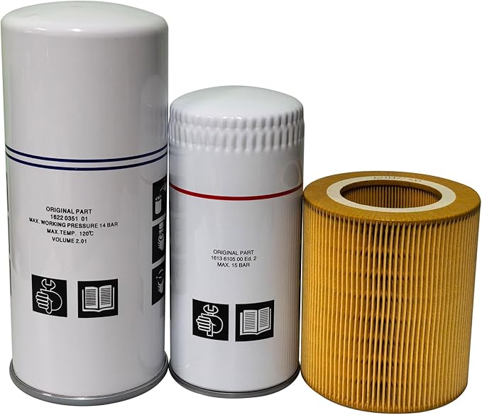 1622035101 Oil Separator 1613610500 Oil Filter 1613872000 Air Filter Compatible with Air Compressor 2901-0866-01 Filter Replacement Part