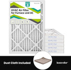 12x18x1 Air Filter MERV 8 (6-Pack), HVAC/Furnace AC Filter Replacement, Dust Defense–Comparable with MPR 600 & FPR 5 (Actual 11.75x17.75x0.75)