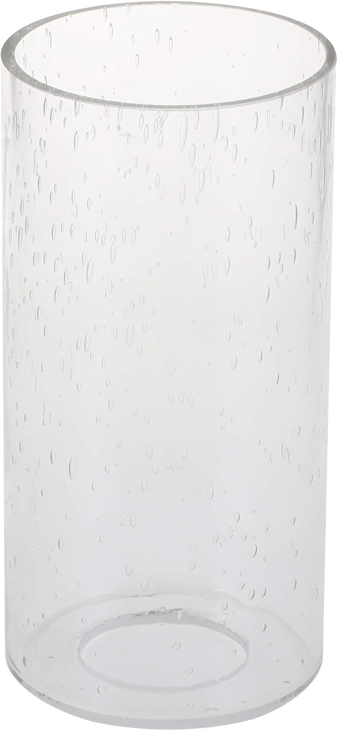 GoLucky Glass Cylinder Shade Accessory - Glass Lamp Fixture Shade Replacement - 1-5/8 Inch Fitter - 3.5"D x 7"H