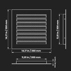 Repa Market 12" x 12" Inch (Inner Dimensions) Galvanized Steel Black Soffit Air Vent Cover - Louvered Square Gable Vent with Mesh Screen - Exhaust/Intake Ventilation Grill - Outdoor Metal Duct Grate