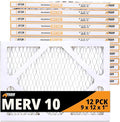 Tiger Tough MERV 10 Air Filters, 9x12x1 – MPR 1000 Pleated HVAC AC Furnace Filter Replacement for Home, Pack of 12