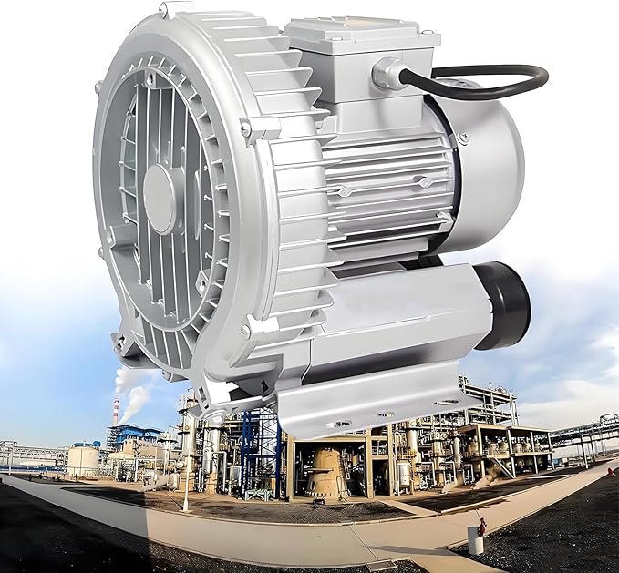 Vortex Ring Regenerative Blower,Single Phase High-Pressure Industrial Vacuum Pump,Electric Air Pump,for Industrial Applications,Construction Sites,Fish Pond Aeration 370W/0.49HP