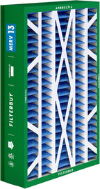 Filterbuy 14.5x27x5 Air Filter MERV 13 Optimal Smoke & Allergy Defense (1-Pack), Pleated HVAC AC Furnace Filters for Trane, American Standard, Honeywell, and More (Actual Size: 14.06 x 26.13 x 4.97)