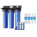 Waterdrop 3-Stage Whole House Water Filter System and Whole House Water Filter, Reduce Iron&Manganese, with Carbon&Sediment Filters, 7-Stage Filtration