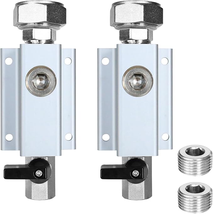 3/4'' Compressed Air Outlet Kit, Shop Air Line Kit Includes Air Compressor Manifold and 1/2'' NPT Straight Fitting, Air Compressor Accessories Kit for Compressed Air Piping System