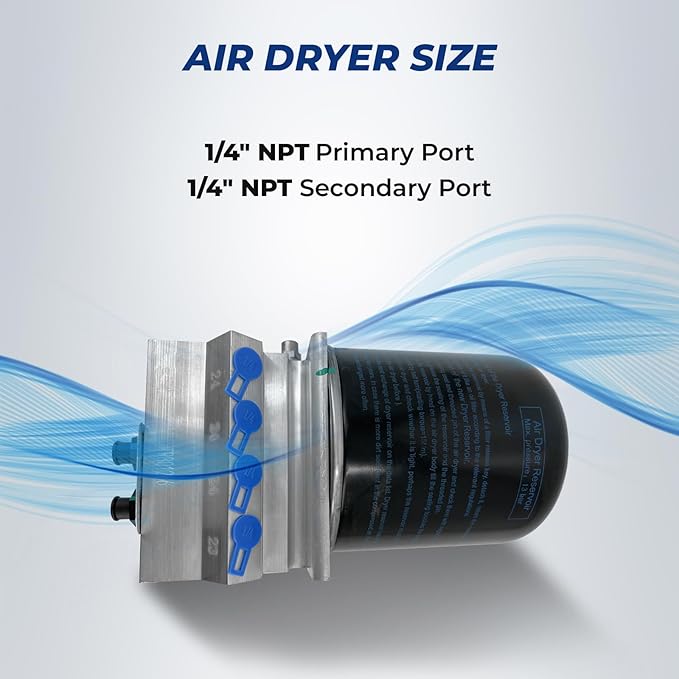 Torque 801266 Air D-is Air Dryer 12V with Extra Purge Volume (Replaces Bendix 801266, Haldex 5010696X) (TR801266)