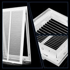14x20 Return Air Grille [Duct Opening Size],Return Air Vent Cover for Wall Or Ceiling,Steel Return Air Filter Grilles Removable Face/Door for 1 Inch Filters (14"W x 20"H [Duct Opening])
