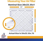 Filter King 20x22.25x1 Air Filter | 6-PACK | MERV 13 | HVAC Pleated AC Furnace Filters | MADE IN USA | Actual Size: 20 x 22.25 x .75"