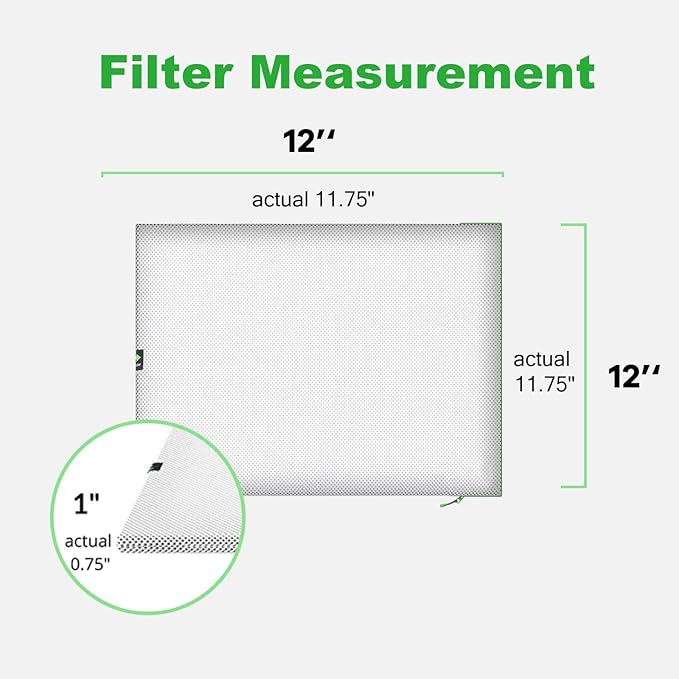 REair 12x12x1 Air filter Pro Kit, Washable and Reusable Air Filter 12x12x1 for AC HVAC Furnace, MERV 8 Air Filters Machine Washable & Dryer Friendly, AC Furnace Air Filter, Include 2 Filters&1 Frame
