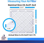Filter King 23.5x27.5x2 Air Filter | 5-PACK | MERV 8 HVAC Pleated A/C Furnace Filters | MADE IN USA | Actual Size: 23.5 x 27.5 x 1.75"