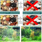 Hamiledyi Aquarium Filter Media 12 in 1 Bio Balls Ceramic Rings Fish Tank Pond Biofilter Filter Media 500 Grams with Mesh Bag