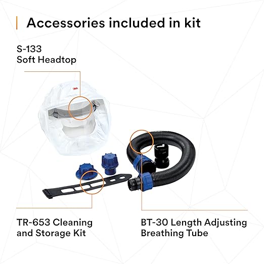 3M PAPR Respirator, Versaflo Powered Air Purifying Respirator Kit, TR-600-HKL, Healthcare, Large Headcover, Easy to Use and Easy to Maintain, All-in-One Respiratory Protection, High Capacity Battery