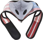ASA TECHMED Reusable Dual Air Breathing Valve Face Mask Cover with Activated Carbon Filter (Patriotic Cycling)