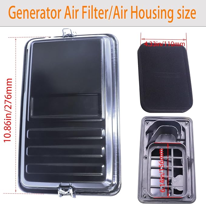 5500 6000 Watt Generator Air Filter Housing Box/Cover Assembly for 6500 8750 9000 9500 Watt Air Filter Cleaner Box Compatible with Predator Generators